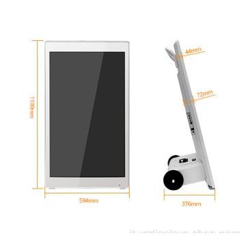 Segnaletica pubblicitaria digitale LCD da 43 pollici alimentata a batteria